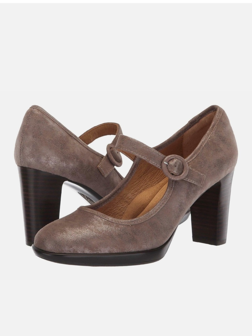 Sofft Natara Mary Jane Block Heel Pumps in Taupe size 8